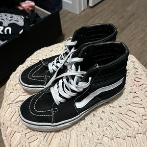 Vans Black and White High-Top Sneakers